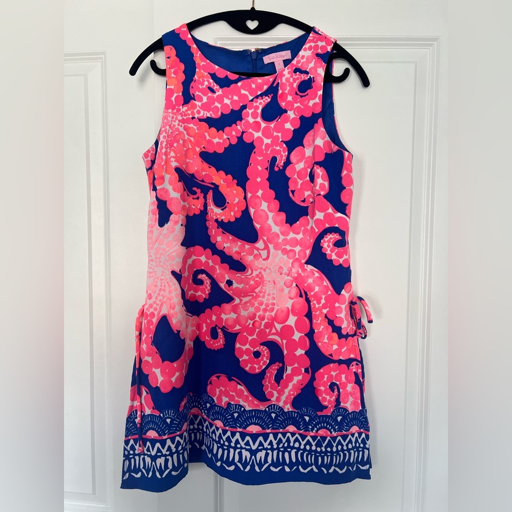 Lilly Pulitzer Donna Romper, Ikat Blue M’Ocean Octopus Print, Size 0